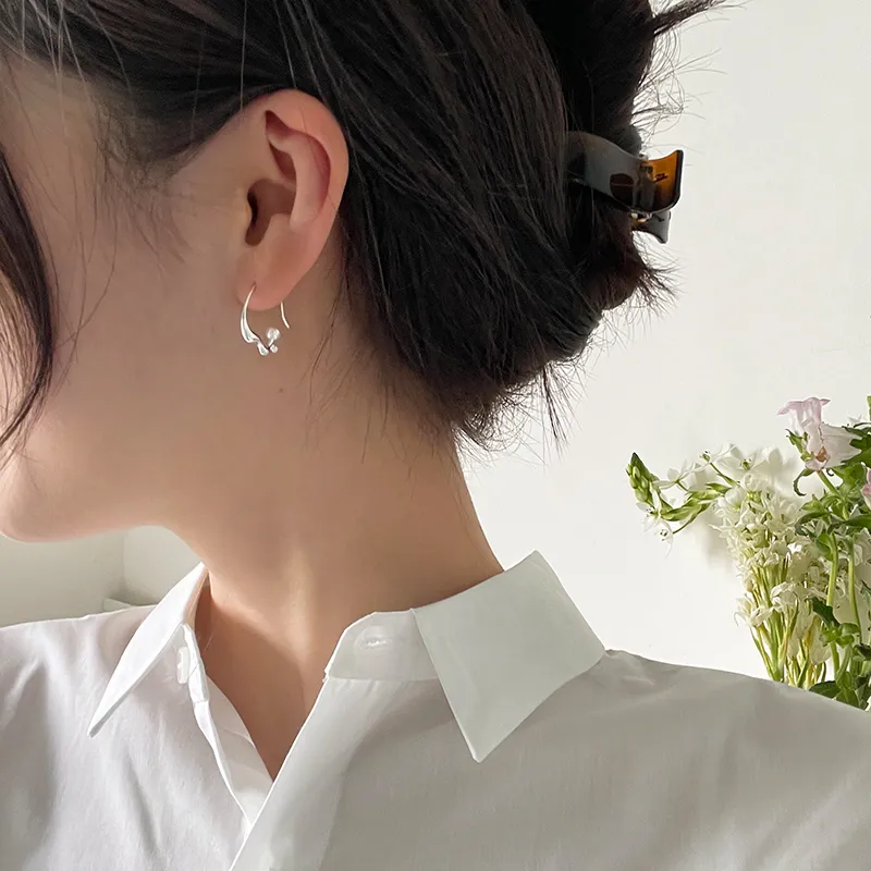EAR PARTNER 925 Sterling Silver Hoop Earrings Women's-1