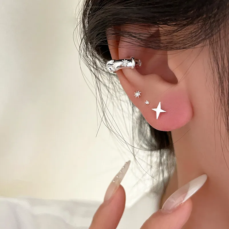 EAR PARTNER 925 Sterling Silver Stud Earrings Women's-1
