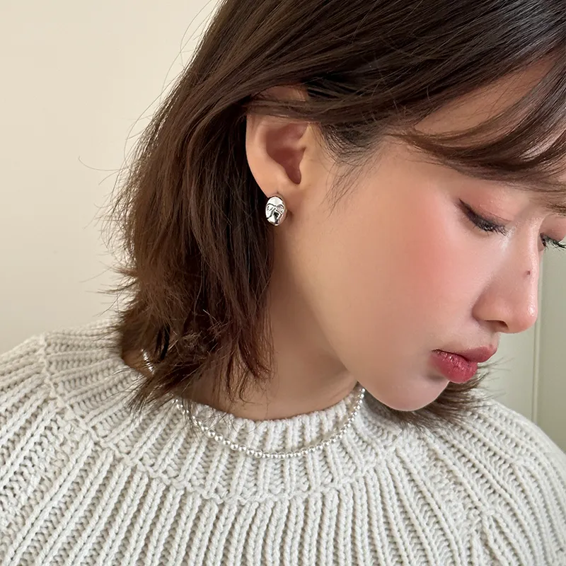 EAR PARTNER 925 Sterling Silver Stud Earrings Women's-5