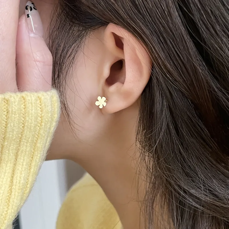 EAR PARTNER 999 Fine Silver Stud Earrings Women's-6