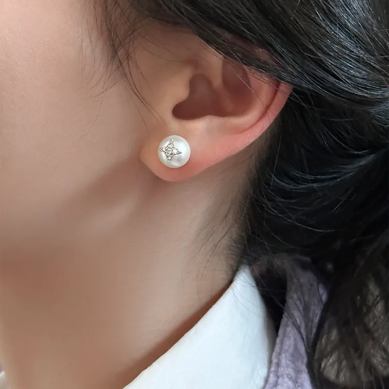 EAR PARTNER 925 Sterling Silver Stud Earrings Women's-5