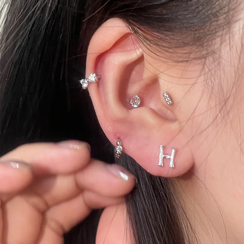 EAR PARTNER Copper Stud Earrings Unisex-8