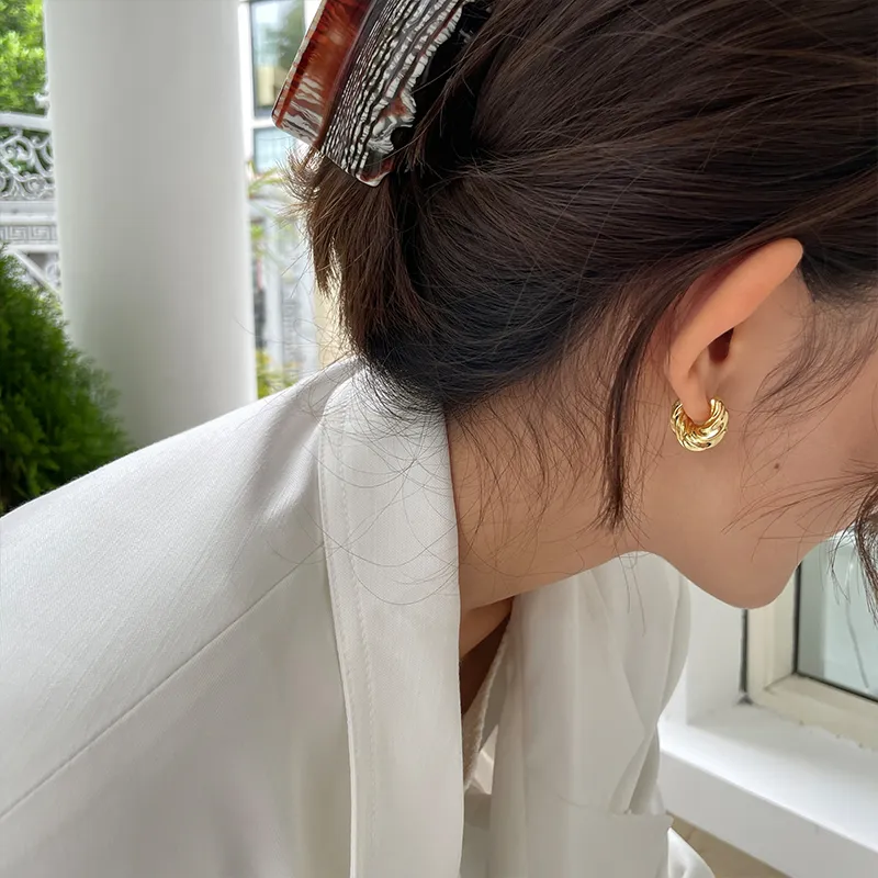 EAR PARTNER 925 Sterling Silver Stud Hoop Earrings Women's-5