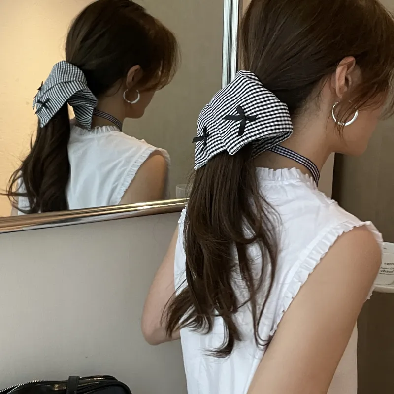 EAR PARTNER Cotton Linen Blend Hair Tie Women's-1