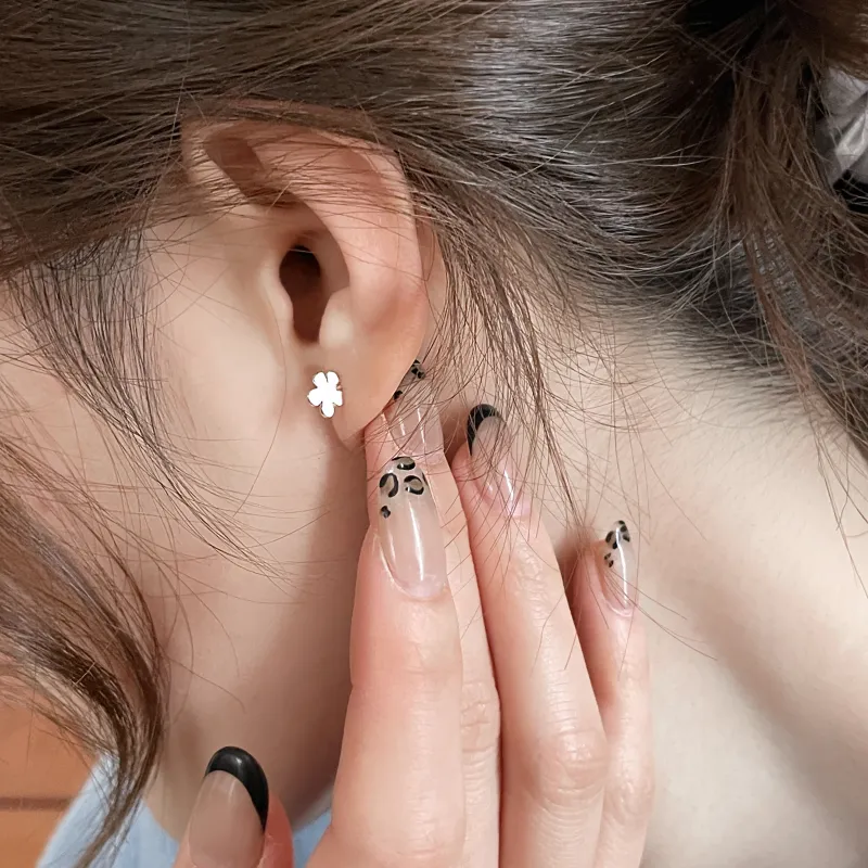 EAR PARTNER 999 Fine Silver Stud Earrings Women's-1