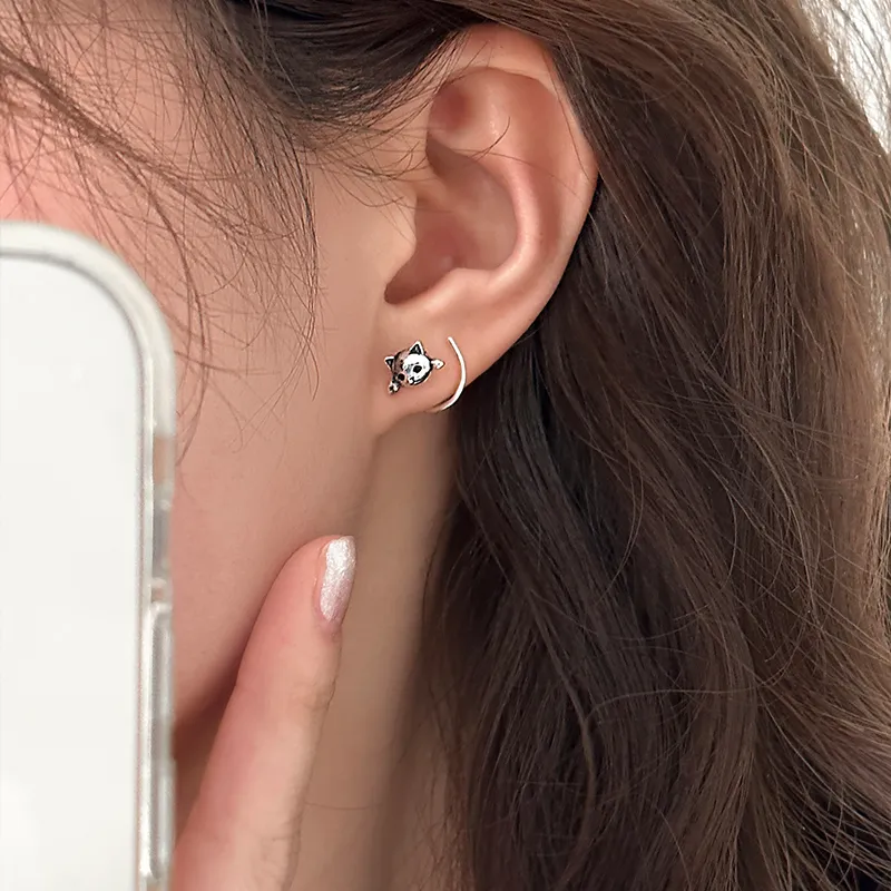EAR PARTNER Copper Stud Earrings Unisex-4