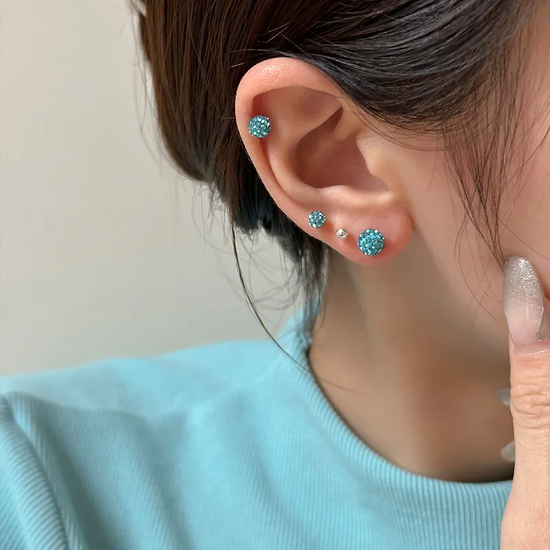 EAR PARTNER 999 Fine Silver Stud Earrings Women's-9