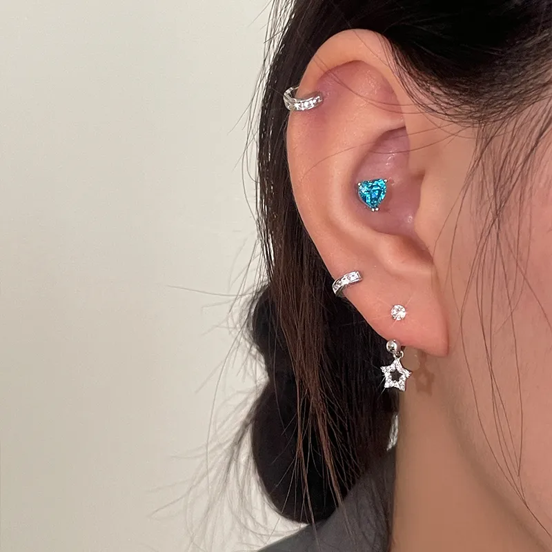 EAR PARTNER 925 Sterling Silver Stud Earrings Unisex-1