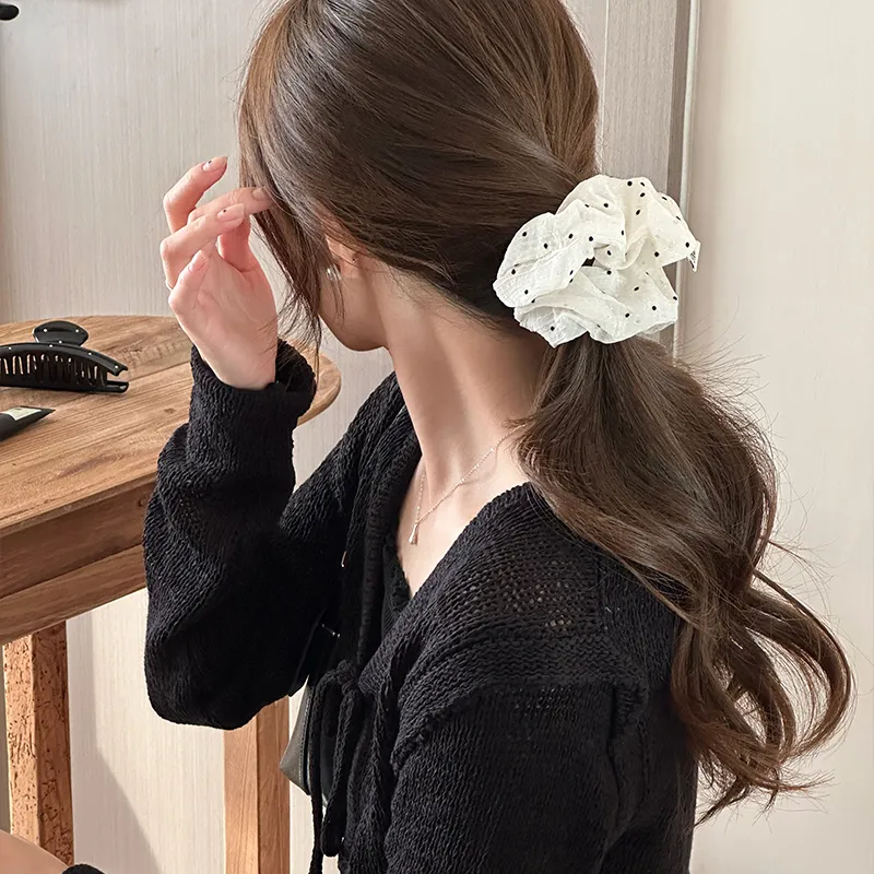 EAR PARTNER Cotton Linen Blend Hair Tie Women's-3