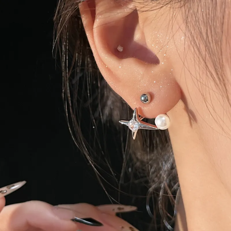 EAR PARTNER 925 Sterling Silver Stud Earrings Women's-1