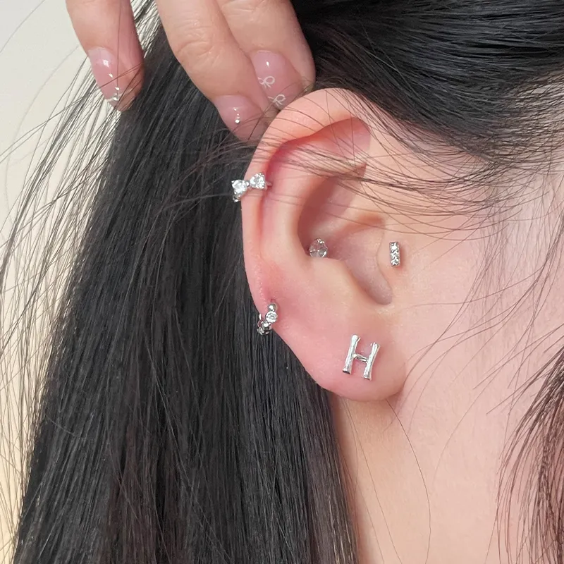 EAR PARTNER Copper Stud Earrings Unisex-7