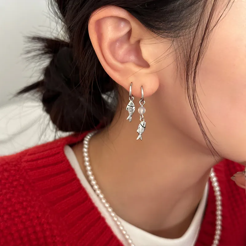 EAR PARTNER Silver Needle Earrings Women's-2