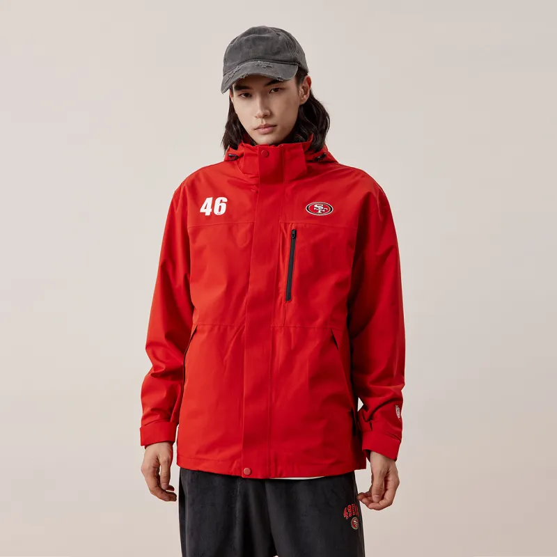 NFL Waterproof And Windproof Windbreaker Jacket Unisex Orange-1