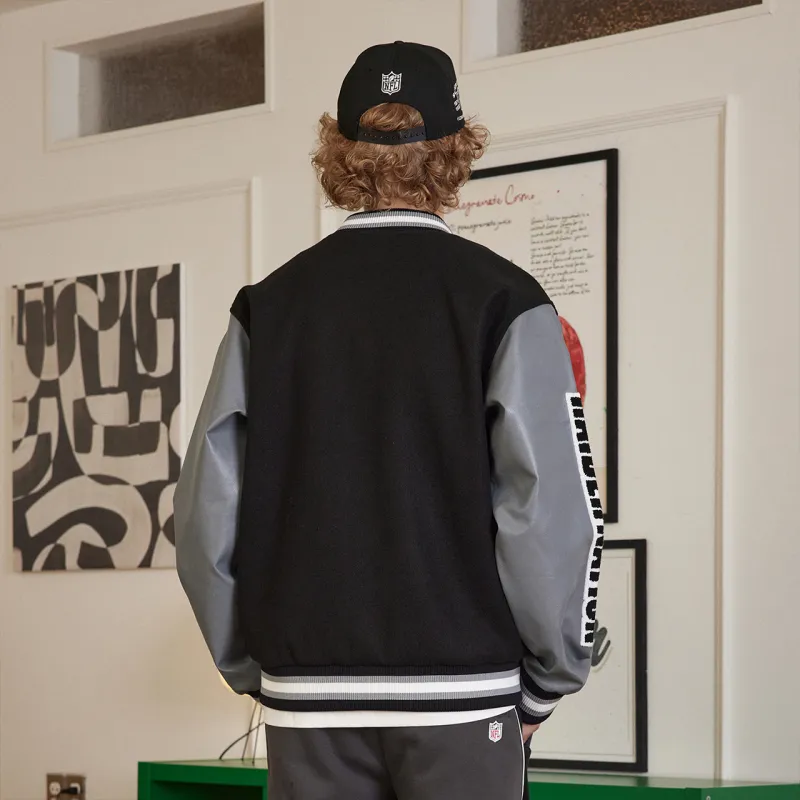 NFL Baseball Jacket Unisex Black-3
