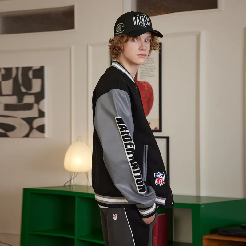 NFL Baseball Jacket Unisex Black-5