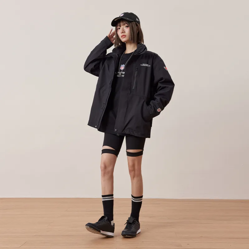 NFL Waterproof And Windproof Windbreaker Jacket Unisex Black-6
