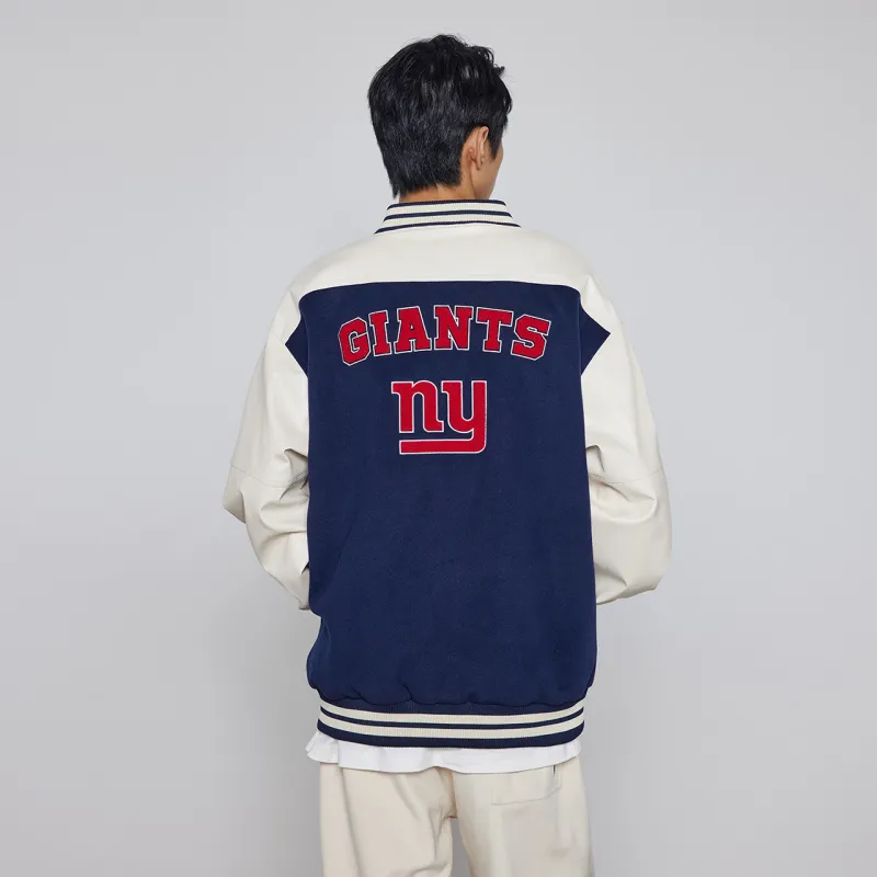 NFL Baseball Jacket Unisex Navy Blue-3