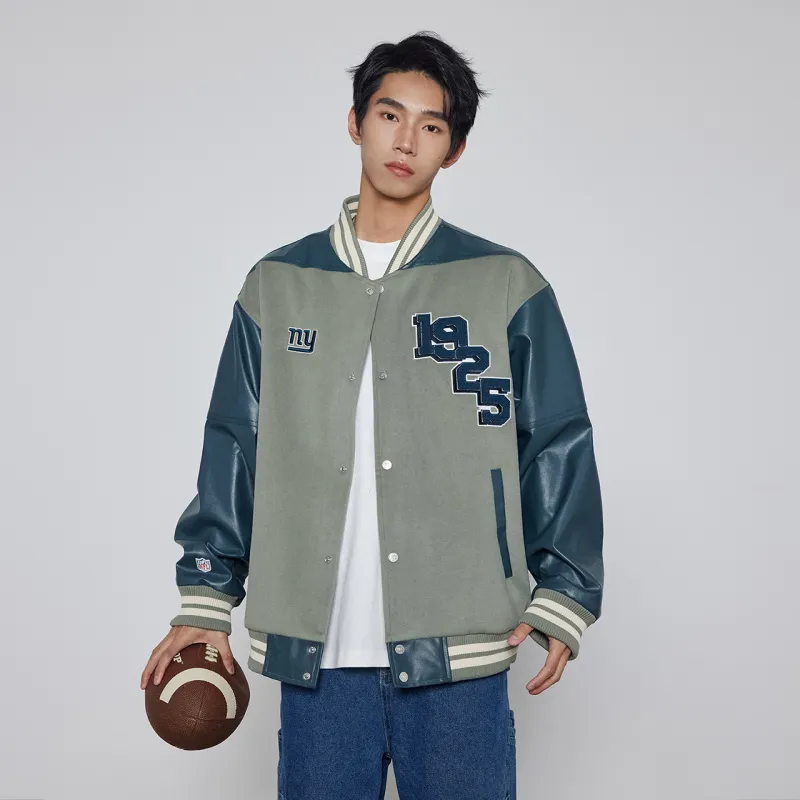 NFL Baseball Jacket Unisex Navy Blue-21