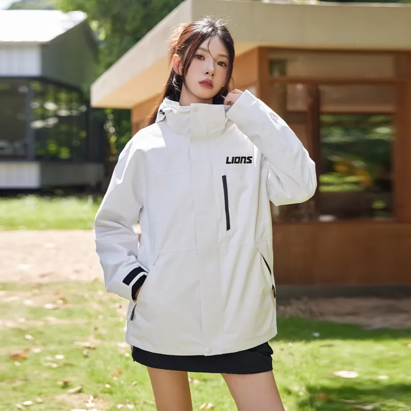 NFL Waterproof And Windproof Windbreaker Jacket Unisex White-5