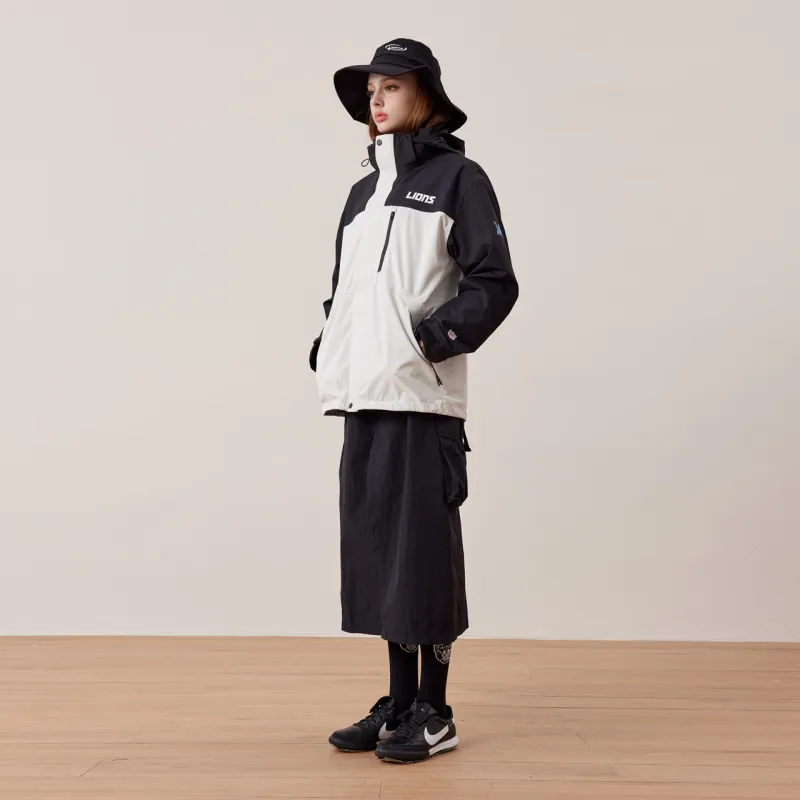 NFL Waterproof And Windproof Windbreaker Jacket Unisex White Black And White-6
