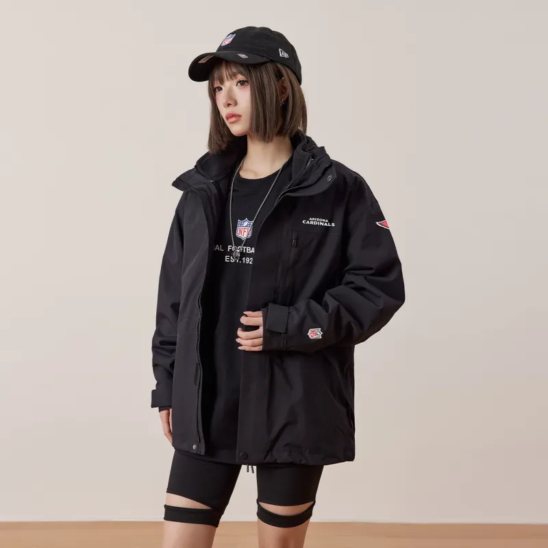 NFL Waterproof And Windproof Windbreaker Jacket Unisex Black-2