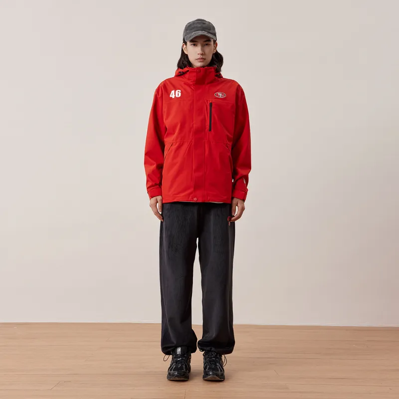 NFL Waterproof And Windproof Windbreaker Jacket Unisex Orange-2