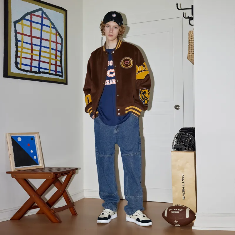 NFL Baseball Jacket Unisex Dark Brown-5