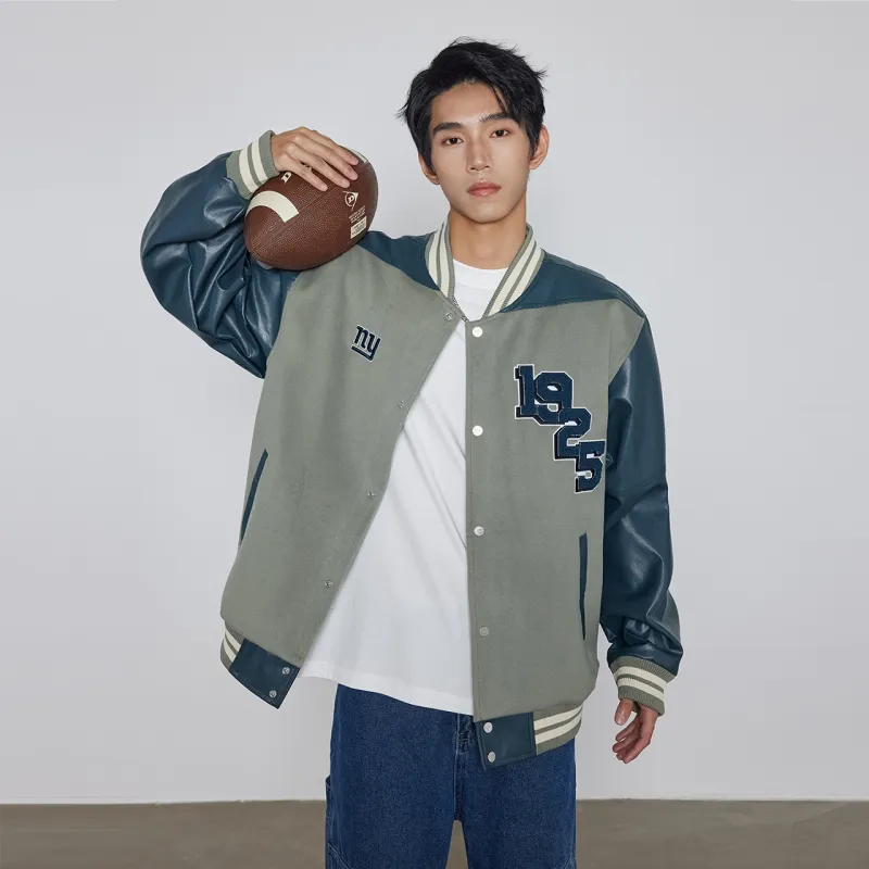 NFL Baseball Jacket Unisex Navy Blue-18