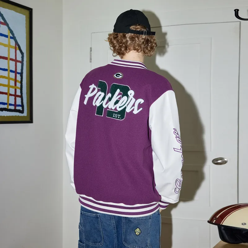NFL Baseball Jacket Unisex Purple-3