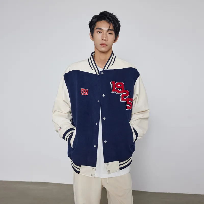 NFL Baseball Jacket Unisex Navy Blue-6
