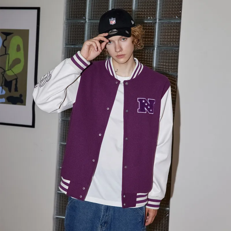 NFL Baseball Jacket Unisex Purple-2