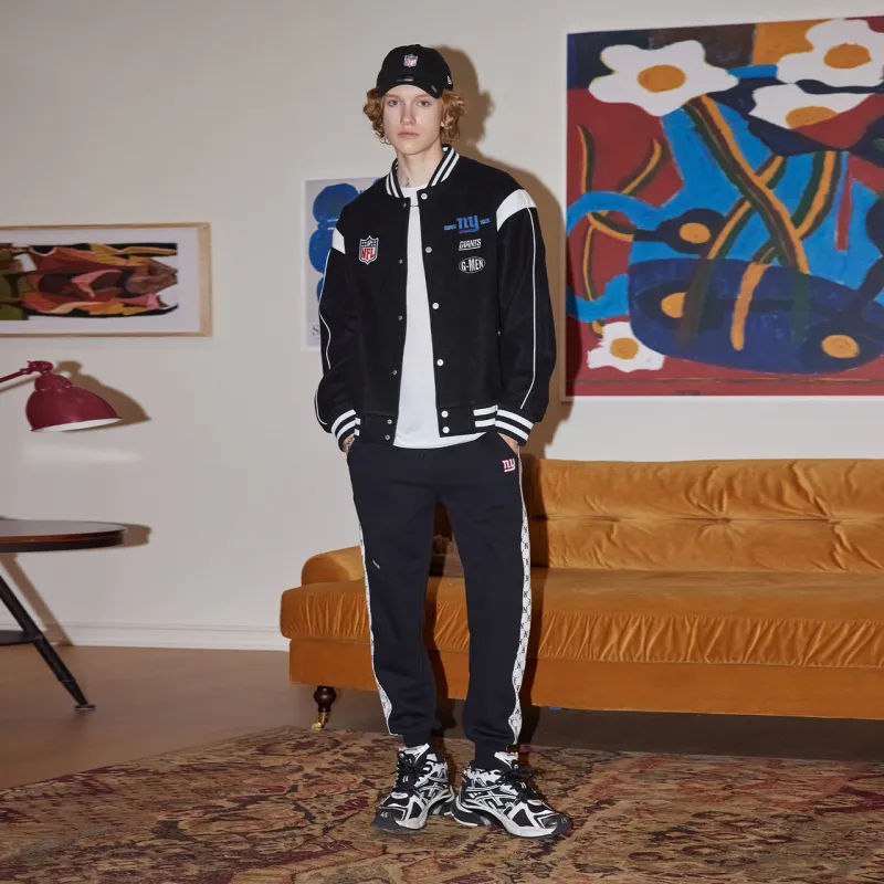 NFL Baseball Jacket Unisex Black-4