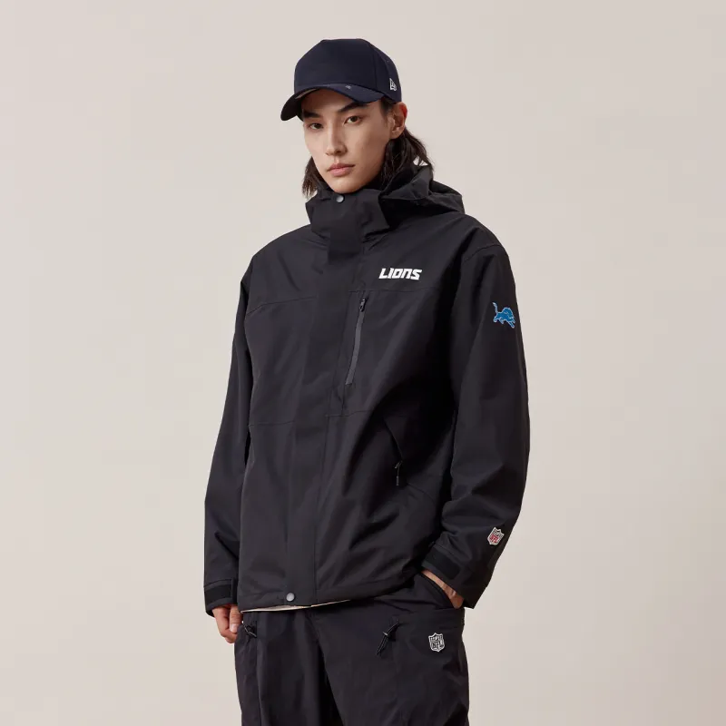 NFL Waterproof And Windproof Windbreaker Jacket Unisex Black-2