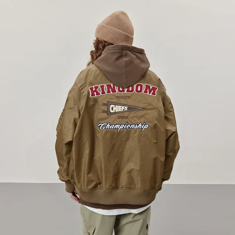 NFL Puffer Jackets Unisex Brown-3