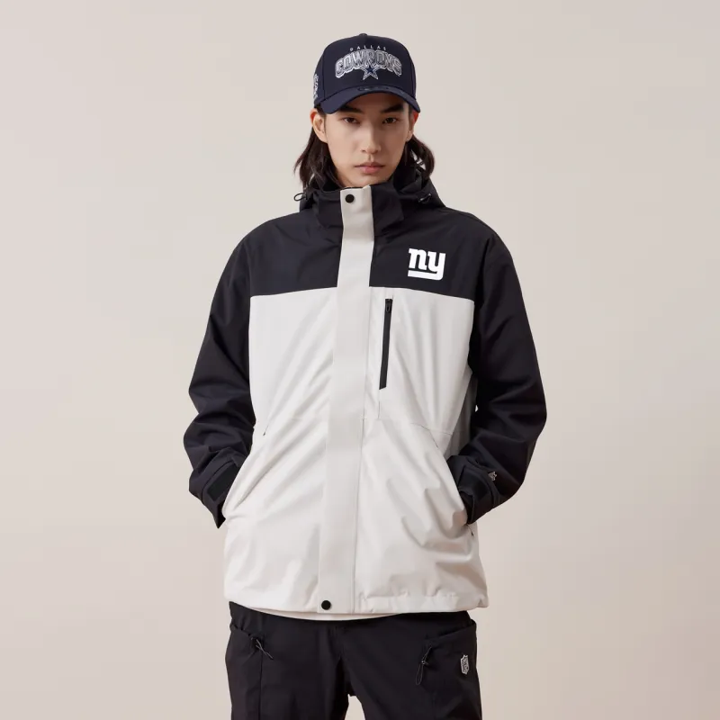 NFL Waterproof And Windproof Windbreaker Jacket Unisex White Black And White-5