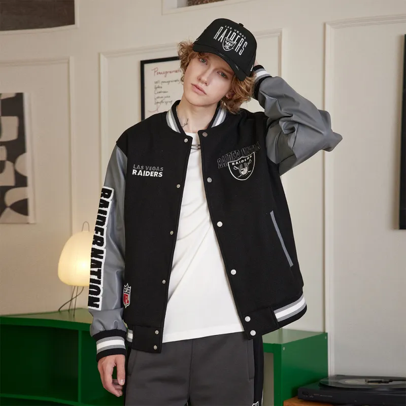 NFL Baseball Jacket Unisex Black-2