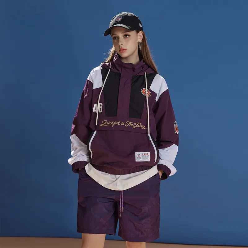 NFL Jackets Coats Unisex Plum Purple-6