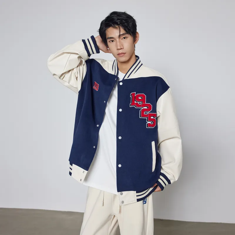 NFL Baseball Jacket Unisex Navy Blue-5