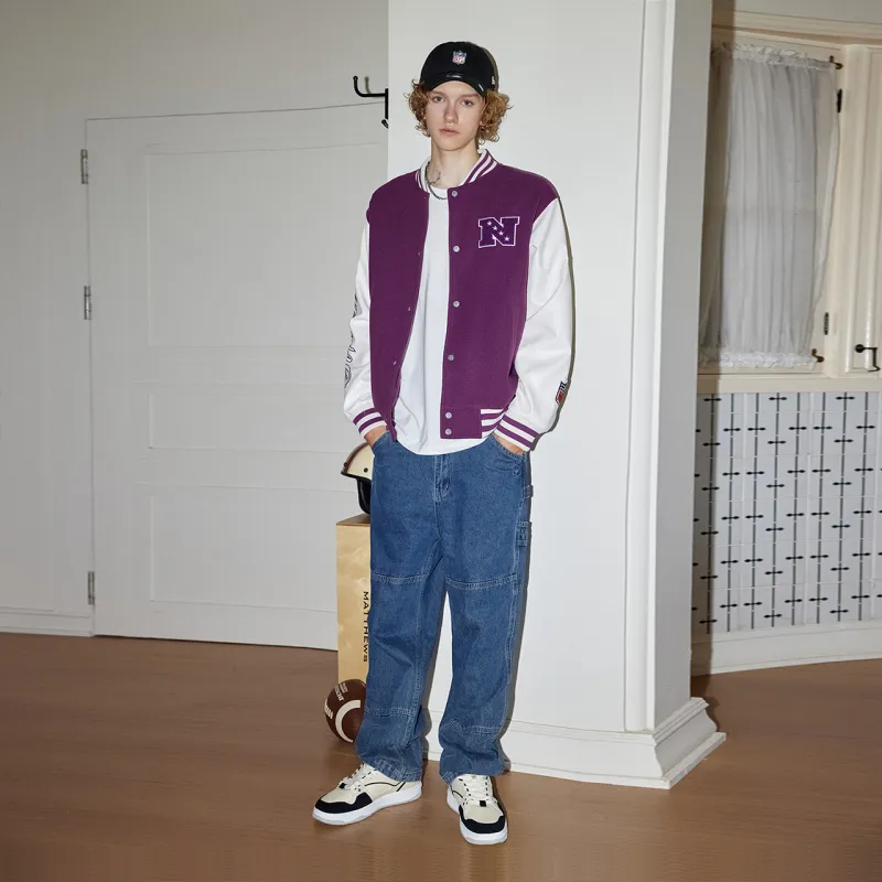 NFL Baseball Jacket Unisex Purple-4