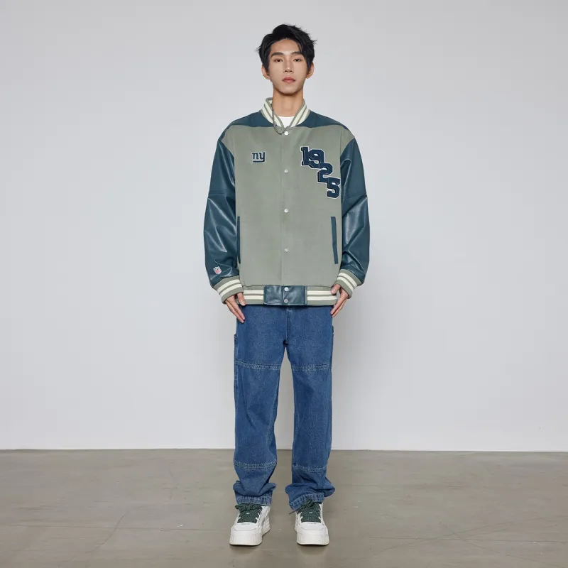 NFL Baseball Jacket Unisex Navy Blue-20