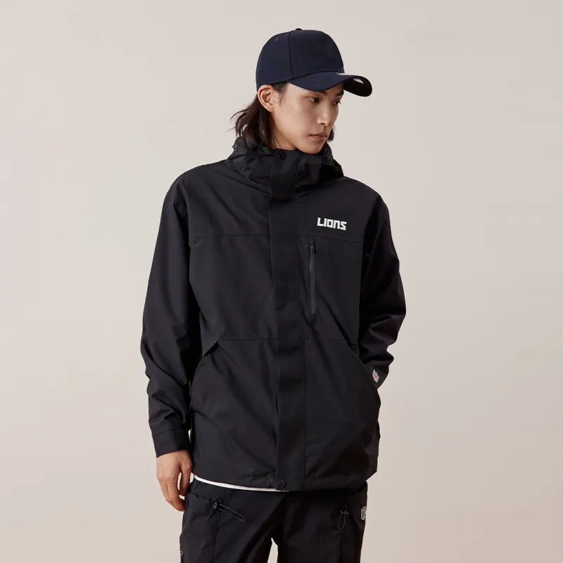 NFL Waterproof And Windproof Windbreaker Jacket Unisex Black-6