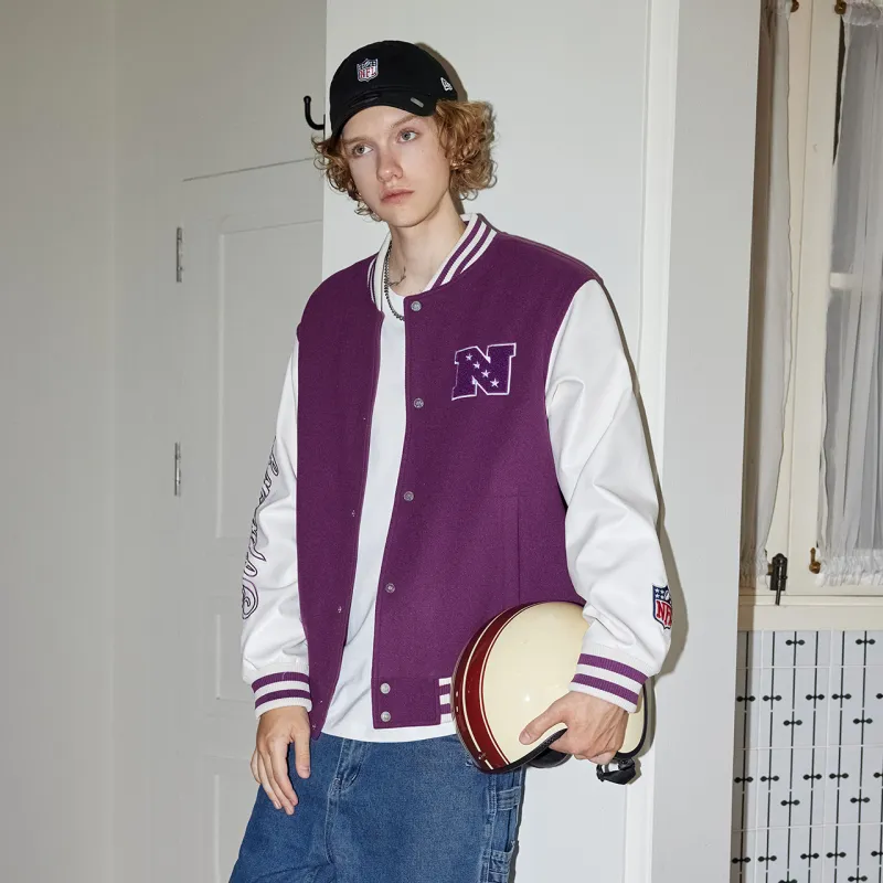 NFL Baseball Jacket Unisex Purple-5