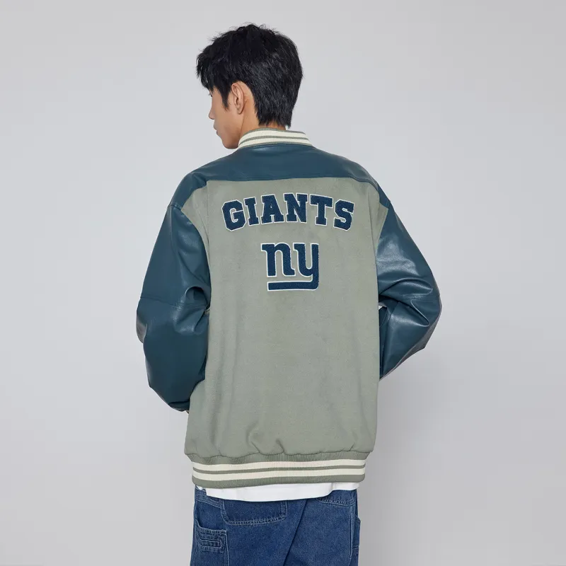 NFL Baseball Jacket Unisex Navy Blue-19