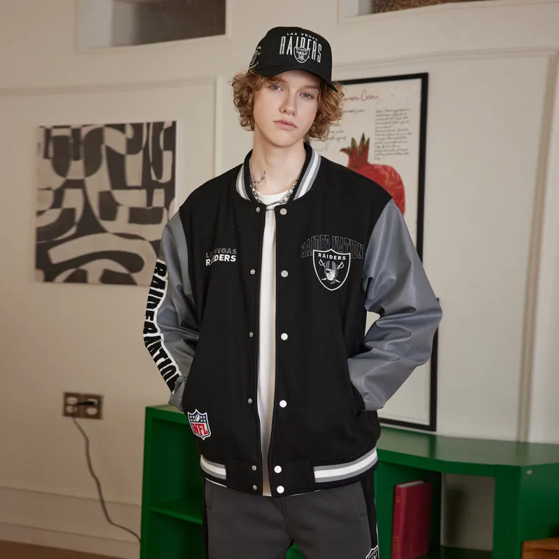 NFL Baseball Jacket Unisex Black-6