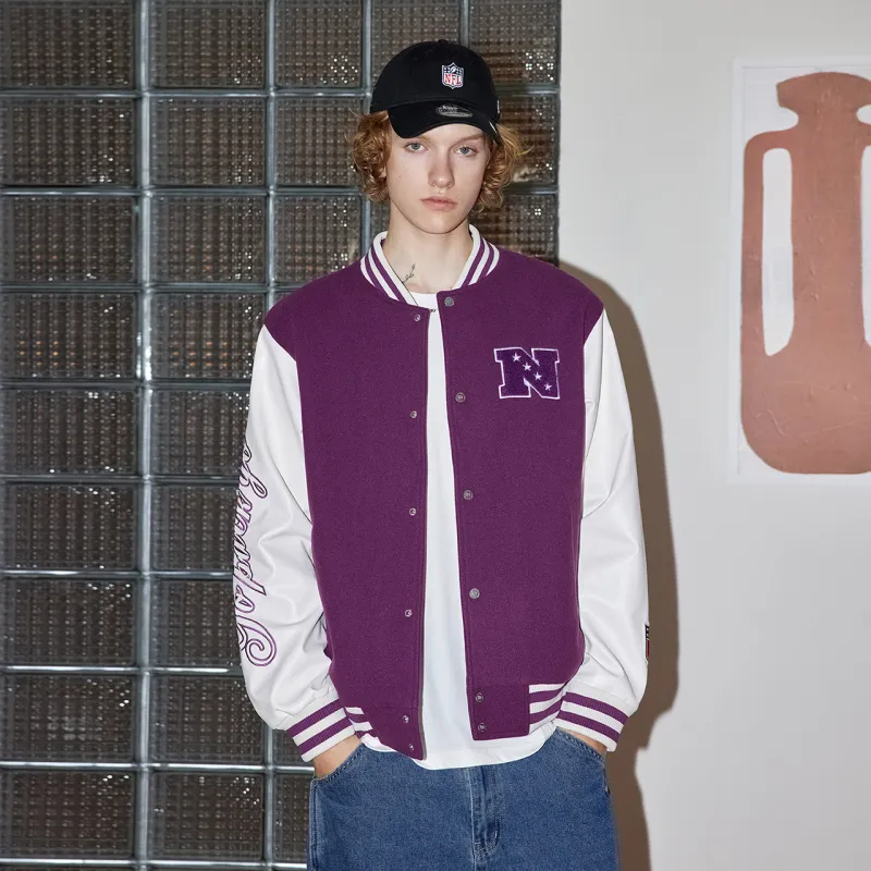 NFL Baseball Jacket Unisex Purple-6