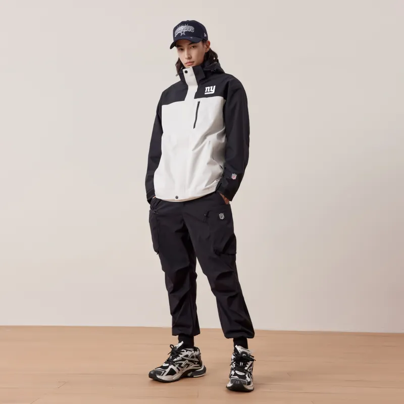 NFL Waterproof And Windproof Windbreaker Jacket Unisex White Black And White-6