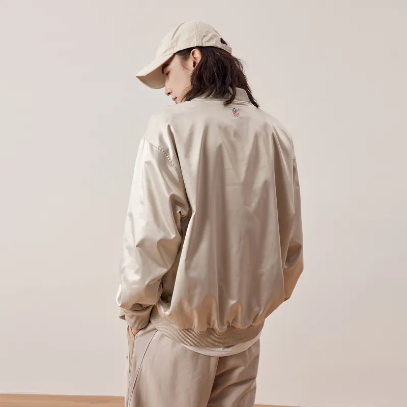 NFL Baseball Jacket Unisex Light Apricot-3