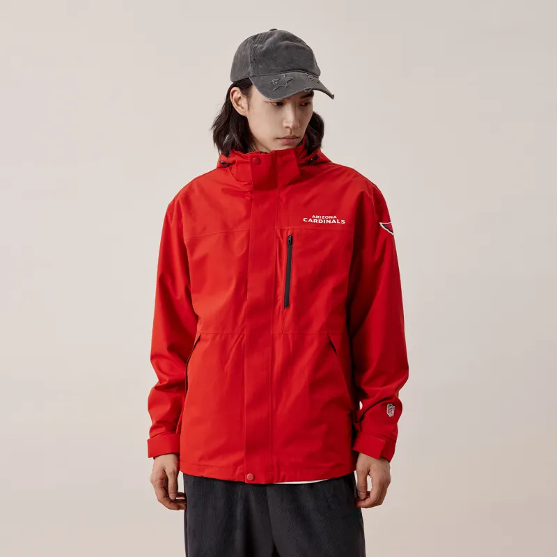 NFL Waterproof And Windproof Windbreaker Jacket Unisex Black-19