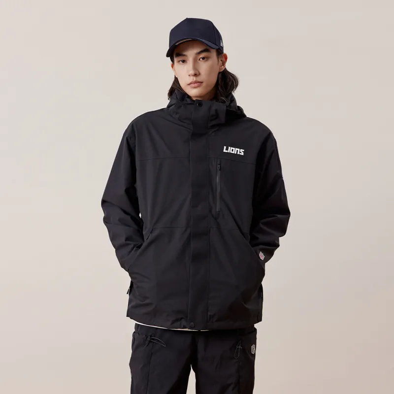 NFL Waterproof And Windproof Windbreaker Jacket Unisex Black-5