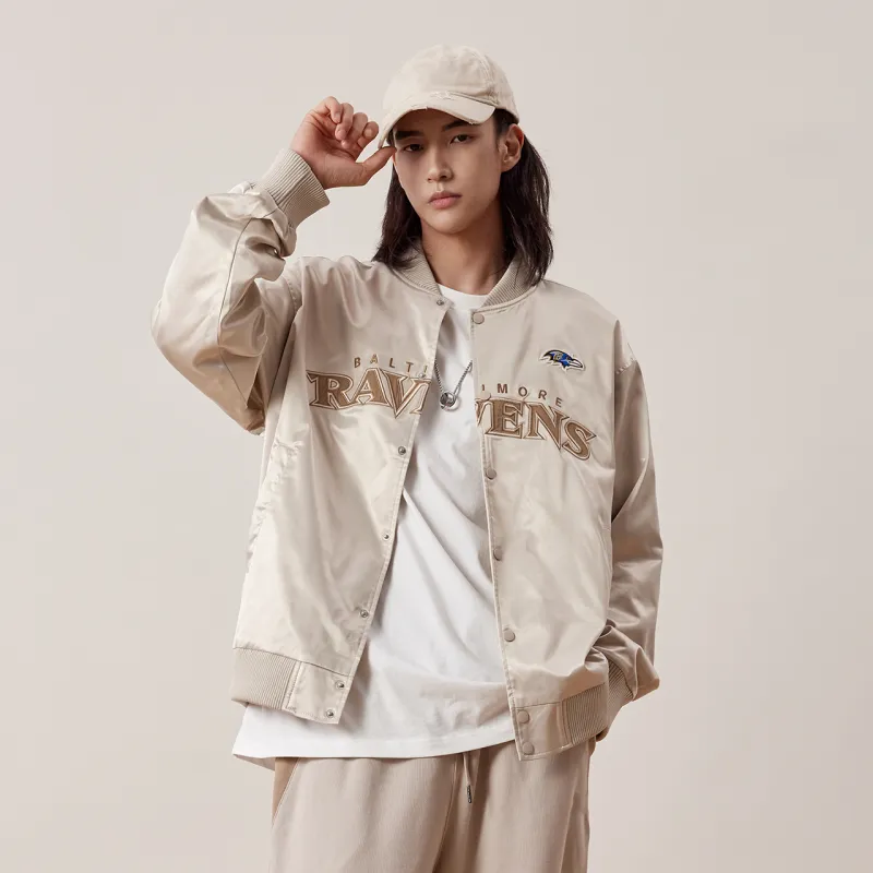 NFL Baseball Jacket Unisex Light Apricot-2